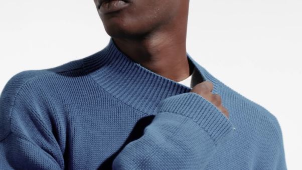 Adidas Pull Pull En Maille Bleu Altéré