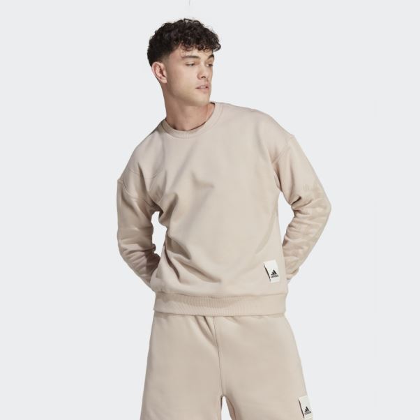 Sweat Adidas Lounge Fleece Taupe Chaud