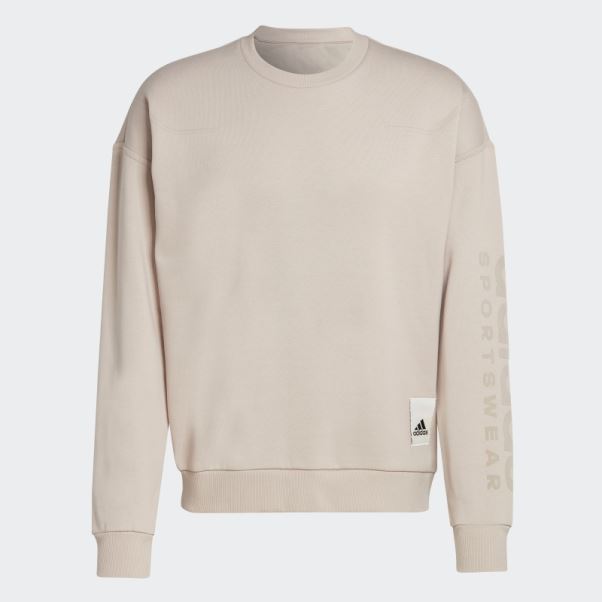 Sweat Adidas Lounge Fleece Taupe Chaud