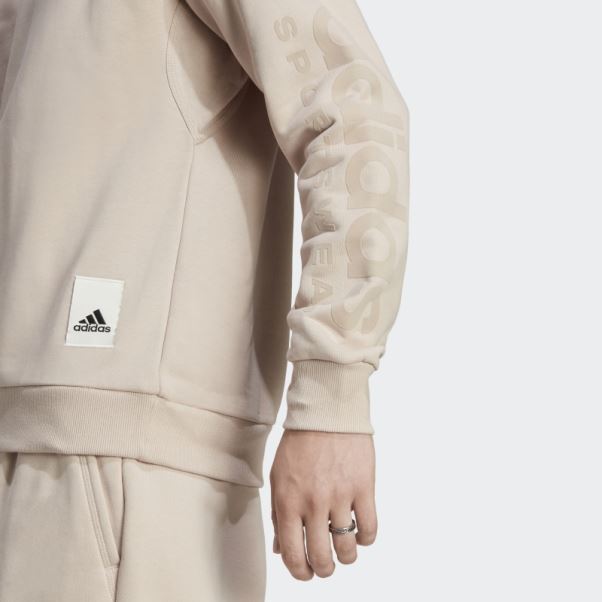 Sweat Adidas Lounge Fleece Taupe Chaud