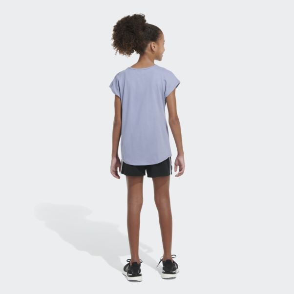 T-shirt Essentiel Ss Argent Violet Adidas
