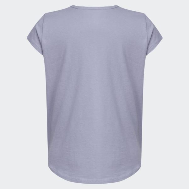 T-shirt Essentiel Ss Argent Violet Adidas