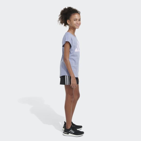 T-shirt Essentiel Ss Argent Violet Adidas