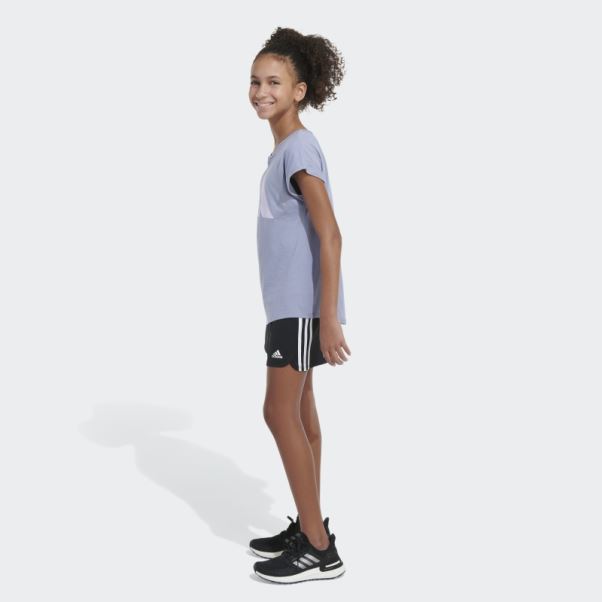 T-shirt Essentiel Ss Argent Violet Adidas