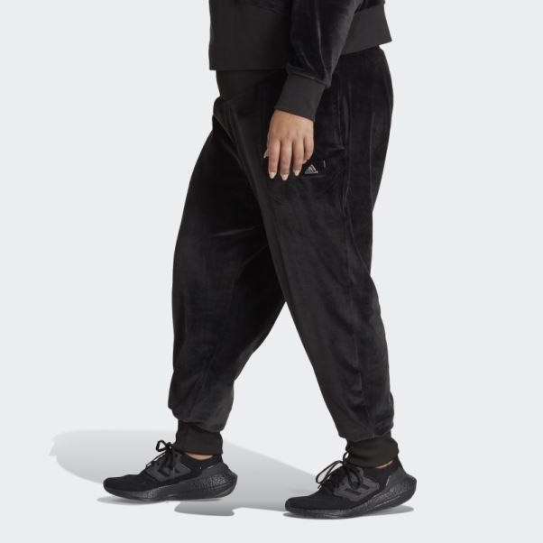 Adidas Pantalon De Jogging En Velours Cosy Holidayz Noir (grande Taille)