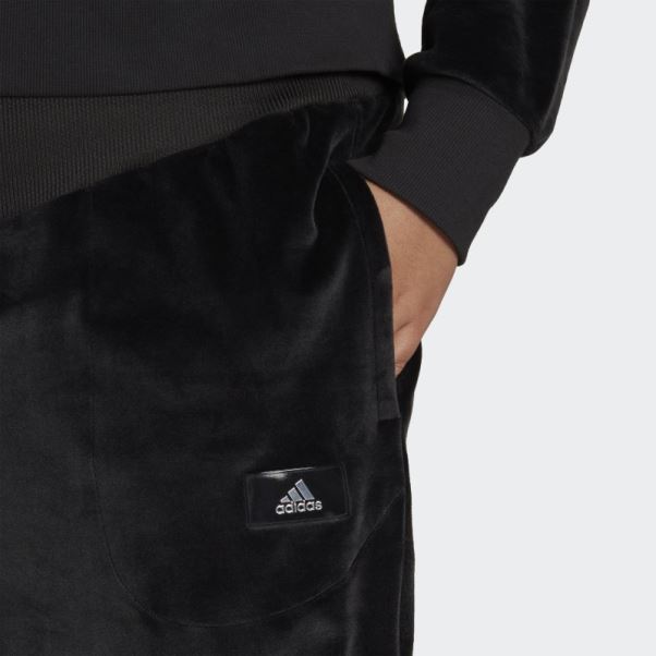 Adidas Pantalon De Jogging En Velours Cosy Holidayz Noir (grande Taille)