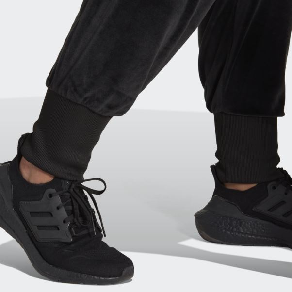Adidas Pantalon De Jogging En Velours Cosy Holidayz Noir (grande Taille)