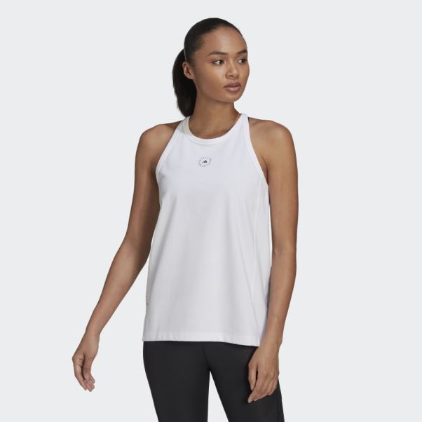 Adidas By Stella Mccartney Débardeur Blanc Chaud