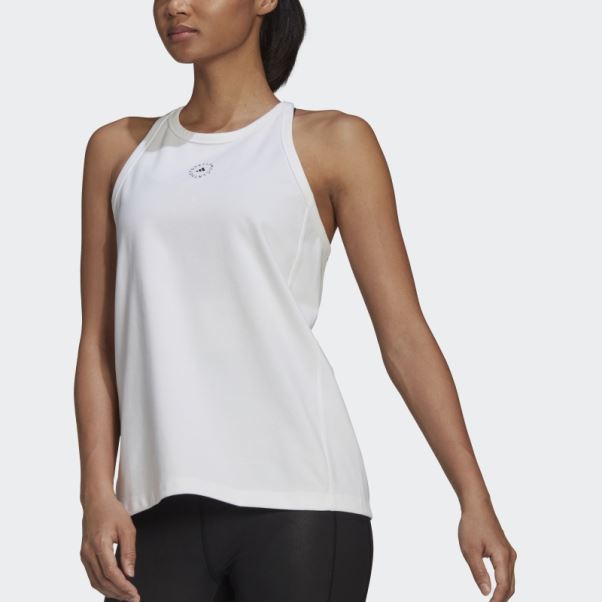 Adidas By Stella Mccartney Débardeur Blanc Chaud