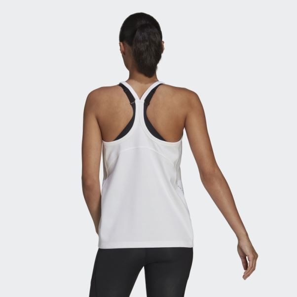 Adidas By Stella Mccartney Débardeur Blanc Chaud