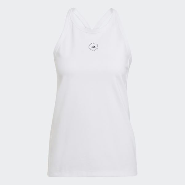 Adidas By Stella Mccartney Débardeur Blanc Chaud