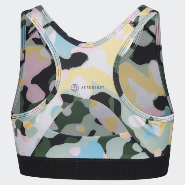 Soutien-gorge Techfit Allover Print (taille Allongée) Blanc Adidas