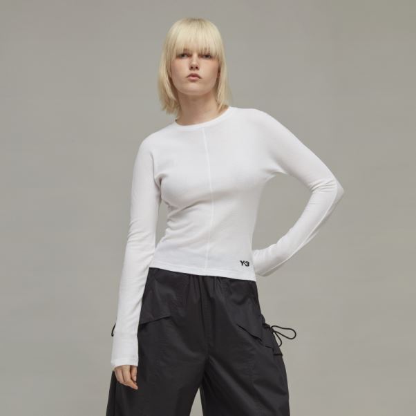 Adidas Y-3 T-shirt Ajusté à Manches Longues