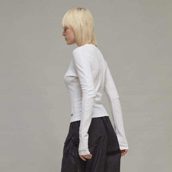 Adidas Y-3 T-shirt Ajusté à Manches Longues