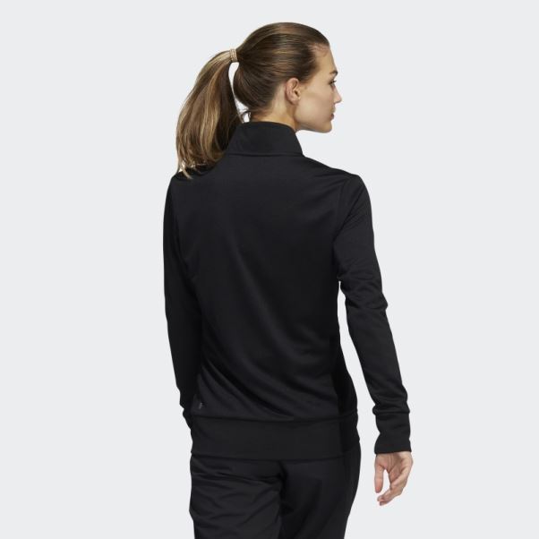 Adidas Veste Texturée à Fermeture éclair Noire Fashion
