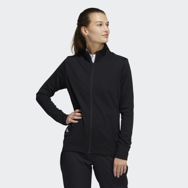 Veste Zippée Texturée Adidas Noire