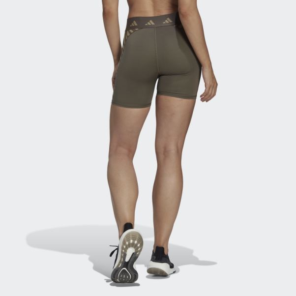 Branch Hyperglam Techfit Zebra Leggings Courts Taille Haute Adidas Fashion