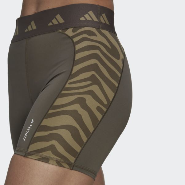 Branch Hyperglam Techfit Zebra Leggings Courts Taille Haute Adidas Fashion