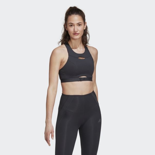 Soutien-gorge D'entraînement à Maintien Moyen Adidas Powerimpact Luxe En Carbone