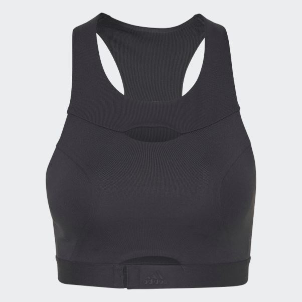 Soutien-gorge D'entraînement à Maintien Moyen Adidas Powerimpact Luxe En Carbone