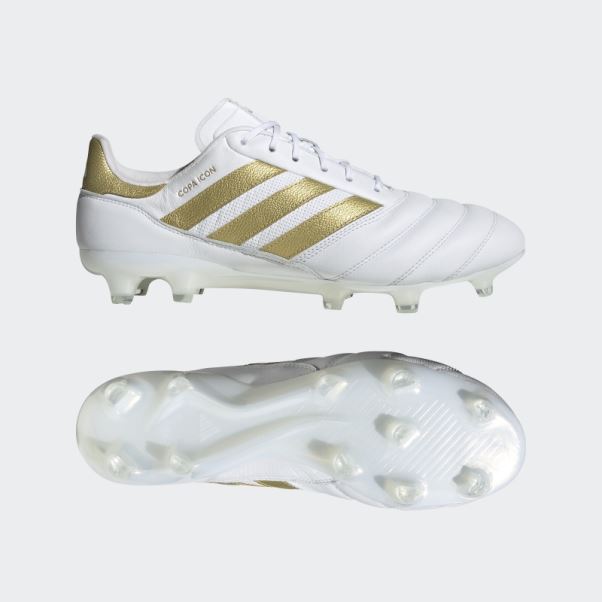 Adidas Copa Icon Chaussures De Football Pour Terrain Sec Blanc