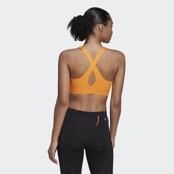 Soutien-gorge à Maintien élevé Orange Rush Fastimpact Luxe Run Adidas
