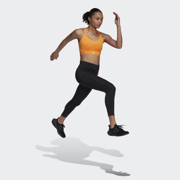 Soutien-gorge à Maintien élevé Orange Rush Fastimpact Luxe Run Adidas