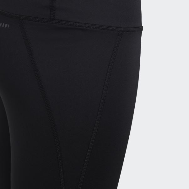 Adidas Leggings Aeroready 3-stripes Taille Haute 7/8 Optime Pocket Noir