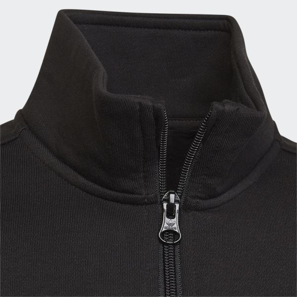 Sweat Demi Zip Adicolor Noir Adidas