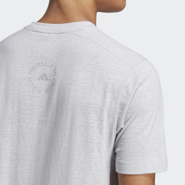 T-shirt D'entraînement De Yoga Adidas Gris