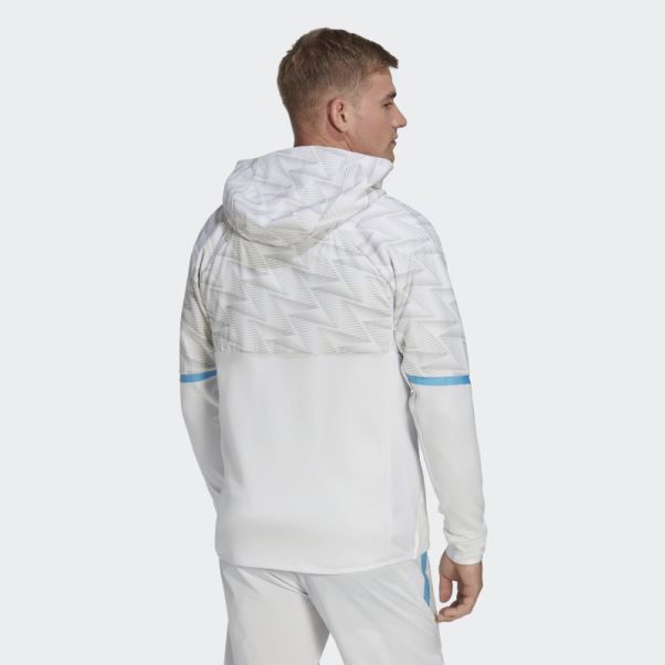 Adidas Belgium Game Day Full-zip Travel Hoodie Blanc