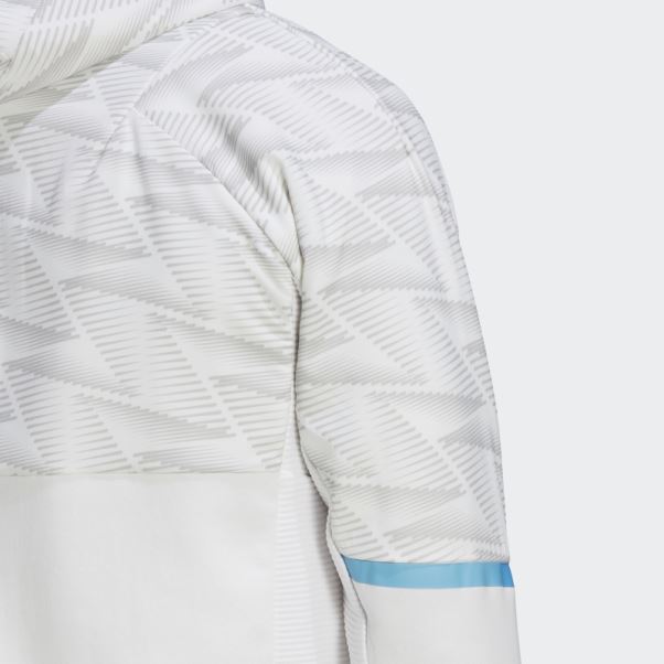 Adidas Belgium Game Day Full-zip Travel Hoodie Blanc