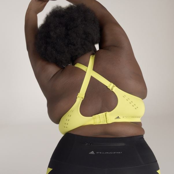 Adidas By Stella Mccartney Truepace Soutien-gorge De Sport à Maintien élevé - Grande Taille Shock Jaune Mode