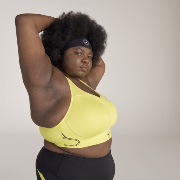 Adidas By Stella Mccartney Truepace Soutien-gorge De Sport à Maintien élevé - Grande Taille Shock Jaune Mode