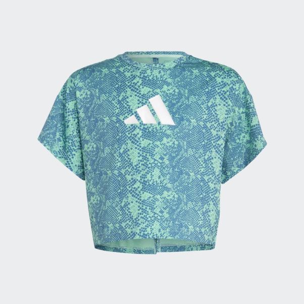 T-shirt Vert à Imprimé Animal Aeroready Adidas