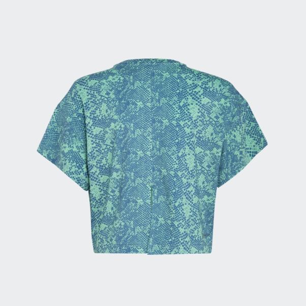 T-shirt Vert à Imprimé Animal Aeroready Adidas