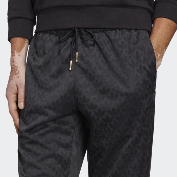 Adidas Pantalon De Survêtement Noir Graphique Monogramme