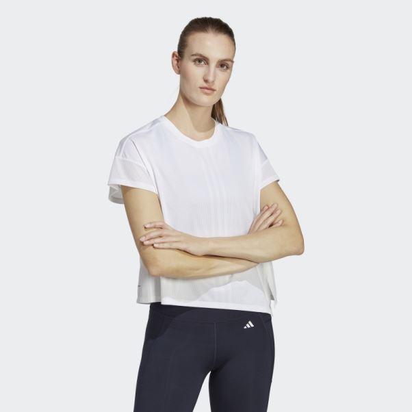 T-shirt D'entraînement Adidas Hiit Aeroready Quickburn Blanc