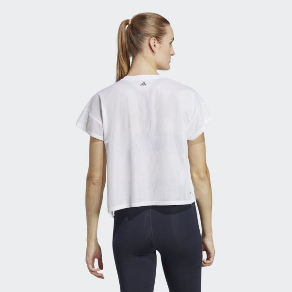 T-shirt D'entraînement Adidas Hiit Aeroready Quickburn Blanc