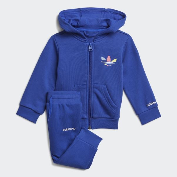 Adicolor Sweat à Capuche Entièrement Zippé Adidas Bold Bleu