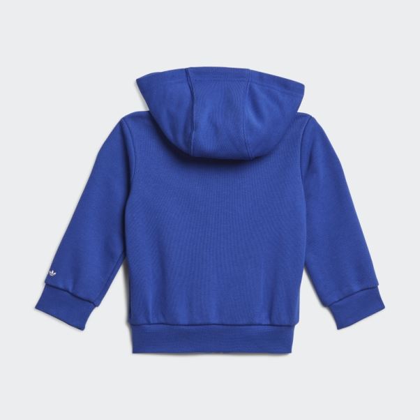 Adicolor Sweat à Capuche Entièrement Zippé Adidas Bold Bleu