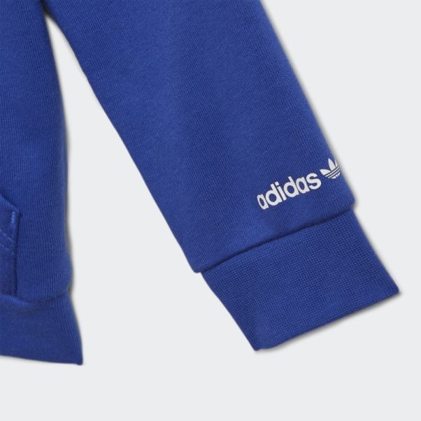 Adicolor Sweat à Capuche Entièrement Zippé Adidas Bold Bleu