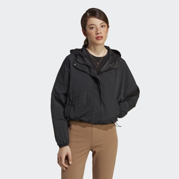 Sweat à Capuche Zippé En Nylon Premium Essentials Noir Adidas