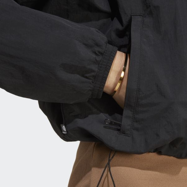 Sweat à Capuche Zippé En Nylon Premium Essentials Noir Adidas