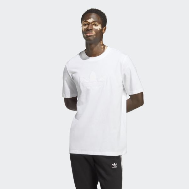 T-shirt Graphique Monogramme Blanc Adidas