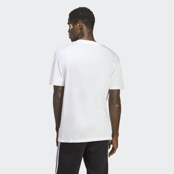 T-shirt Graphique Monogramme Blanc Adidas