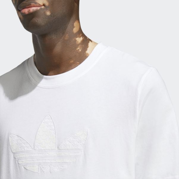 T-shirt Graphique Monogramme Blanc Adidas