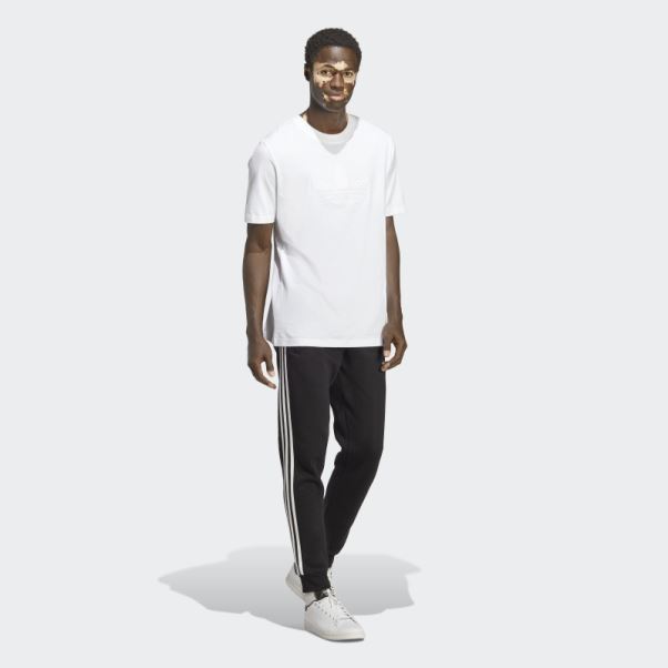 Tee Shirt Monogramme Graphique Adidas Blanc