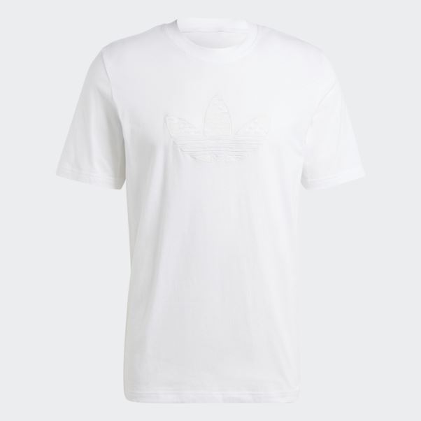 Tee Shirt Monogramme Graphique Adidas Blanc