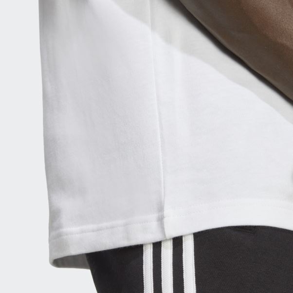 Tee Shirt Monogramme Graphique Adidas Blanc